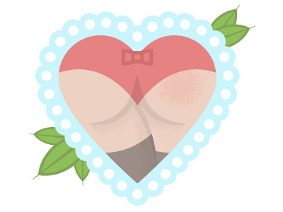 Rump Roast ass booty butt heart lingerie valentines