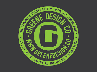 Greene Design Co. seal circle design circle seal crest initial logo monogram seal