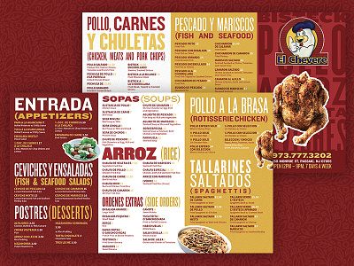 Peruvian Restaurant Menu food menu menu design print restaurant menu restuarant trifold