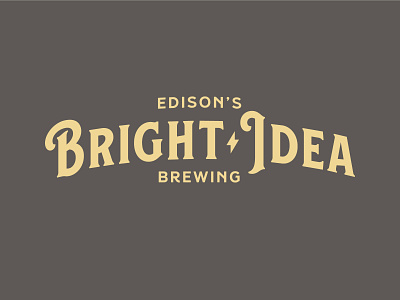 Bright Idea Logo 2 branding brewery brewing co bright edison lightning bolt lightning bolts logo thomas edison