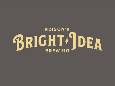 Bright Idea Logo 2 branding brewery brewing co bright edison lightning bolt lightning bolts logo thomas edison