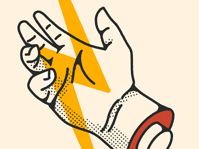 Catch Ligtning electricity hand illustration lightning bolt palm severed hand thunder