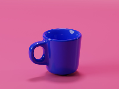 Simple CUP - Let's Drink 3d 3d art blender blender 3d cup design dribbble graphicdesign