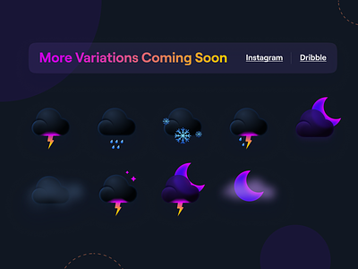 Weather Icons 1.0.2 - Night Version 3d 3dicons branding community figma figma icons figmadesign freebie graphic design icon iconpack icons ui uiux ux webdesign
