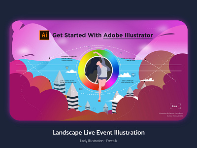 Landscape Live Event Illustration - Adobe Illustrator