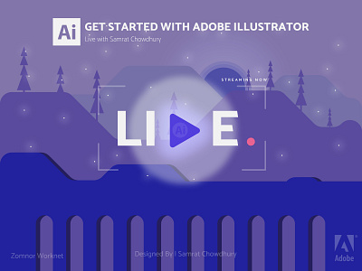 Live Event Landscape Illustration