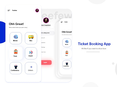 Ticket Booking App UI Design