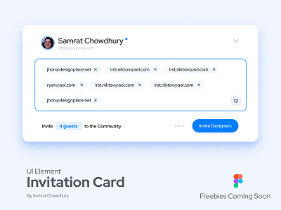 Invitation Card UI Material