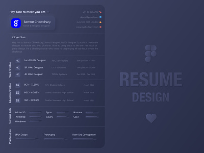 Personal Resume - Soft UI