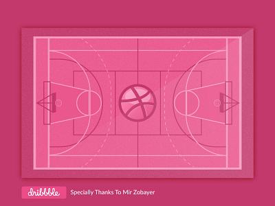 Basket Ball field basket ball dribbble flat illustration illustration newplayer