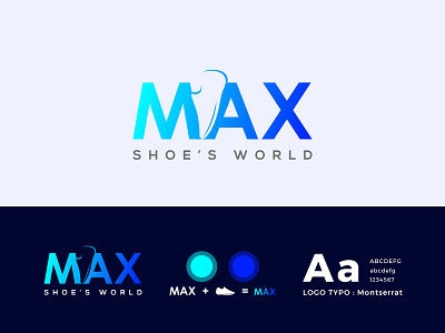 MAX SHOE'S WORLD Logo design brandidentity branding business logo custom shoe logo identity logo logodesign shoe shoes logo name