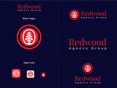 Redwood agency agency logo business logo insurance insurance app insurance company insurance logo logo logodesign mindful minimal logo redwood right simple