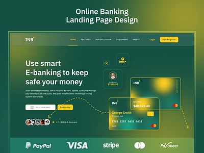 Online Banking Landing Page bank banking currencies graphic design online bank online banking payment method ui ui design user experience user interface ux ux design uxui deisgn