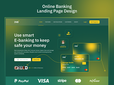 Online Banking Landing Page