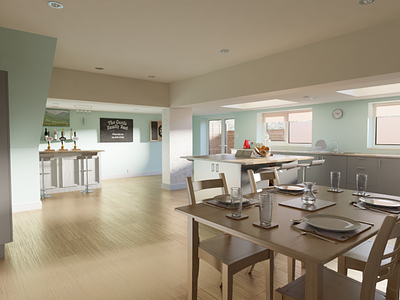 House Extension Artist Impression 3d affinity photo architectural visualisation blender 3d kitchen