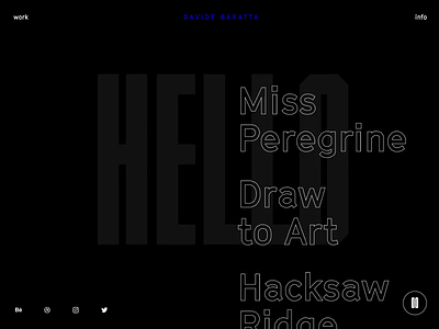 Davide Baratta 2019 Portfolio (sneak peek) clip creative design creative code dark background portfolio stroke