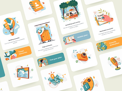 Travel App Illustration Pack