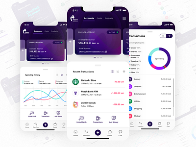 meem Mobile Bank UI Design adobe xd app bank design mobile app product design saudi arabia ui ux