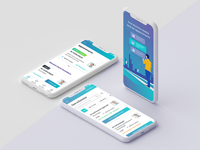 Product design for healthcare - Meddo app book appointment with doctor design digital product design healthcare healthcare app healthcare dashboard illustration ios app medical mobile app patients app ui ux