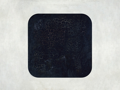 iOS7 Icon. Malevich Black Square icon malevich square
