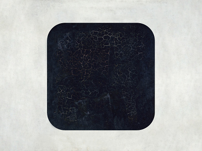 iOS7 Icon. Malevich Black Square