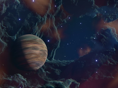 Gas Planet 3d 3d render art nebula planet simulation space stars