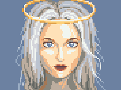 Angel angel beautiful character halo heaven illustration pixel pixelart woman