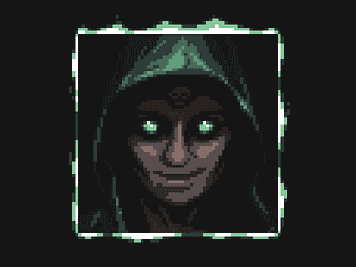 Necromancer art dark death horror illustration magic necromancer pixel pixelart