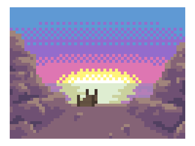 Sunset Dock pixel pixelart