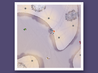 Winter landscape from above ice ice skating illustration landscape snow winter