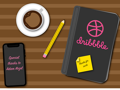 Dribbble invite chill coffee time design dribbble illustration invite