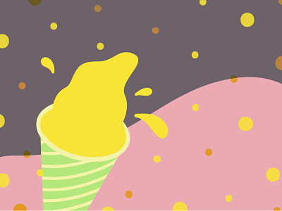 Cold winter night ice-cream cravings adobe colours digital illustration illustrated illustration illustrator