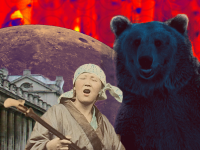 Party hard bear collage