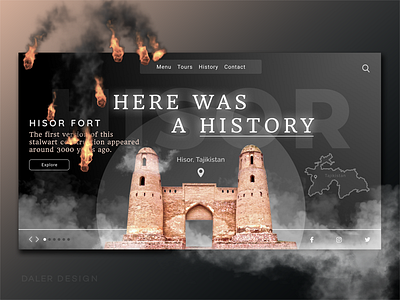 Hisor Fort branding design flat hisor hisor fort tajikistan template tour travel type typography ui ux web website