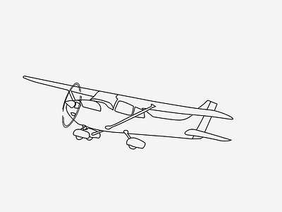 Cessna 172 Skyhawk aircraft airline airplane art design flight illustration pilot plane