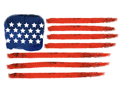 'merica! 🇺🇸 4th of july american flag brush flag illustration independence day patriotic strokes