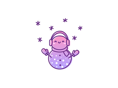 Chilly adobe illustrator cartoon cartoon character cartoon illustration cute illustration cuteart doodle gradient holiday illustration kawaii kawaii art seasons greetings snow snowman stars sticker wacom winter