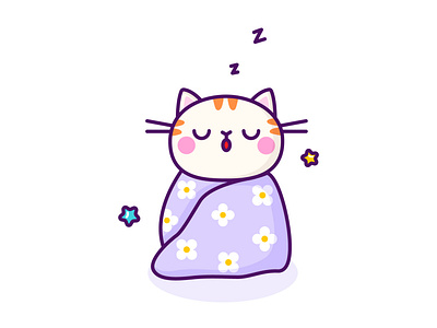 Time for warm blankets autumn blanket cartoon cartoon character cartoon illustration cat character children book children illustration cute cute illustration cuteart illustration kawaii kawaii art kitty sleeping sticker