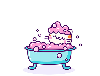 Relax bath cartoon cartoon character cartoon illustration cute illustration cuteart foam health illustration kawaii kawaii art me time relax rest self care spa