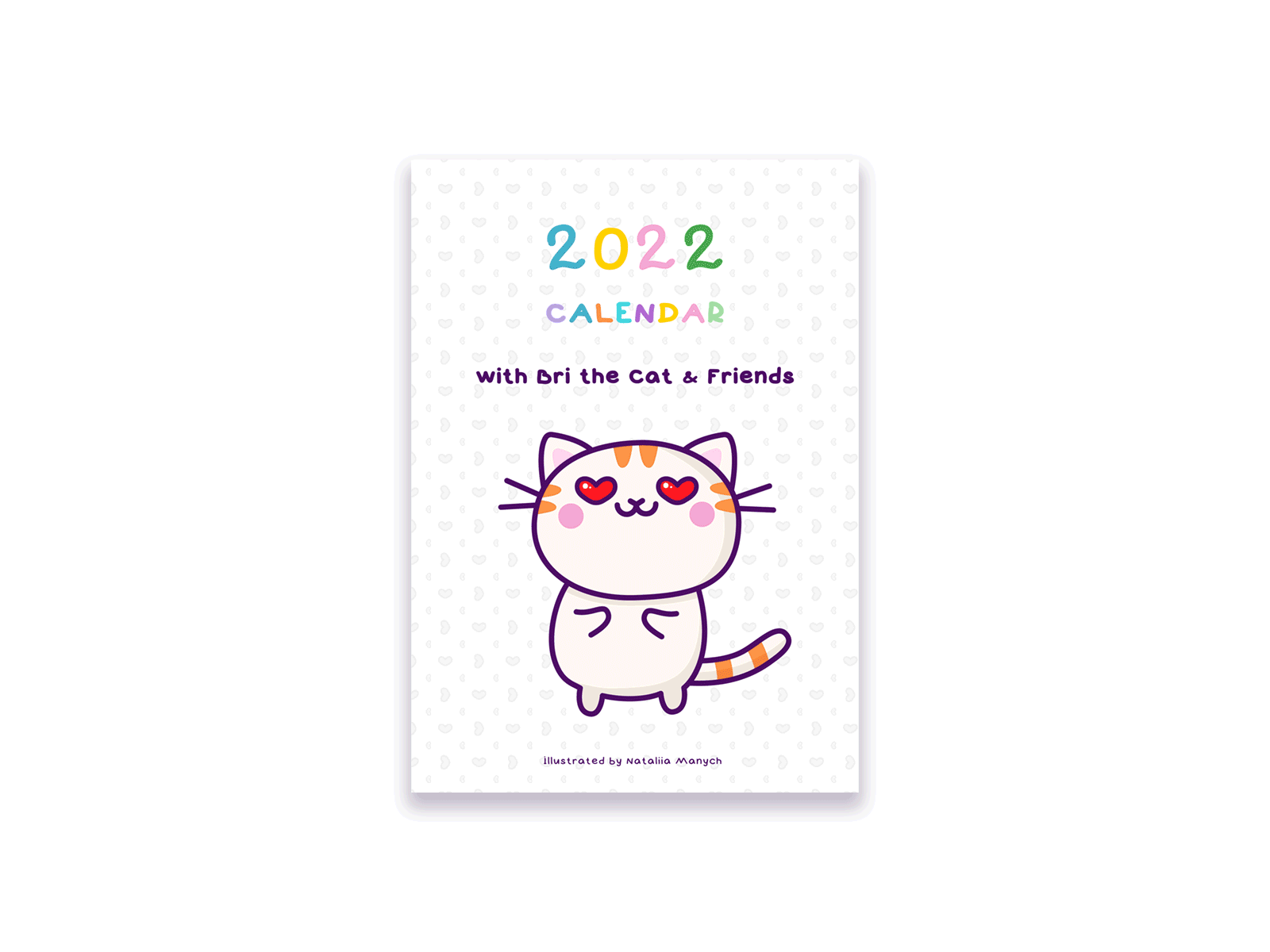 Kawaii Calendar with Bri the Cat calendar calendario cartoon cartoon character cartoon illustration cat cute illustration cuteart gato illustration kawaii