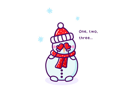 Kawaii Snowman cartoon cartoon character cartoon illustration character design christmas cute cute illustration emoji game hide and seek illustration kawaii kawaii art snow snowman sticker vector winter xmas