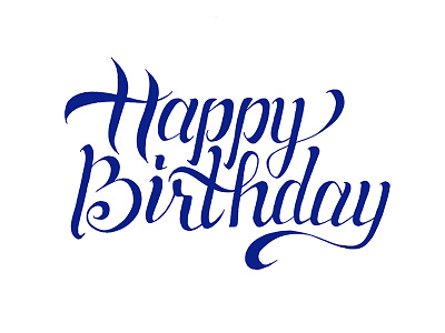 Happy Birthday customtype handdrawn letterings