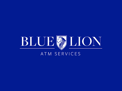 Blue Lion crest lion logo logodesign