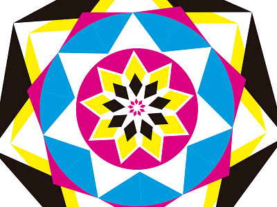 CMYK mandala 1/3 cmyk geometric mandala pattern