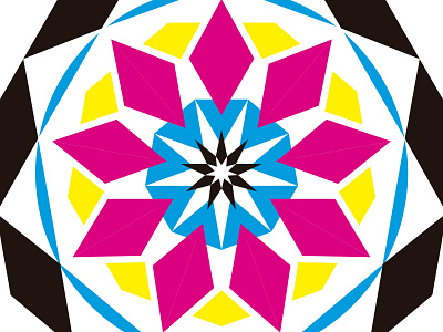 Mandala cmyk geometric mandala pattern