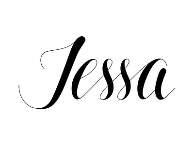 Jessa cursive experimentation handdrawn identity lettering logo vector