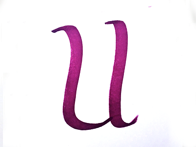 U 36 days of type alphabet custom type handdrawn letters typography u