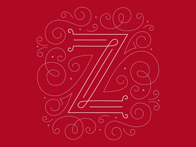 Z 36 days of type alphabet custom type flourishes ornamental typography z
