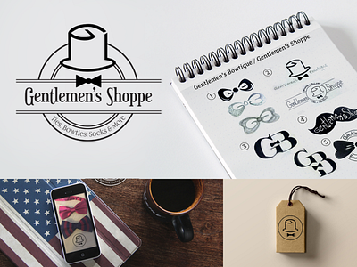 Logo Gentlemen's Shoppe adobe illustrator branding design logo vector
