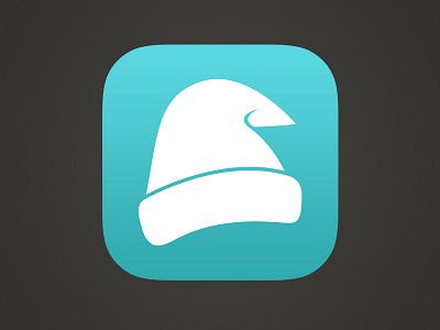 MathElf App Icon app elf hat icon ios math minimal simple symbol teal vector